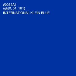 #0033A1 - International Klein Blue Color Image